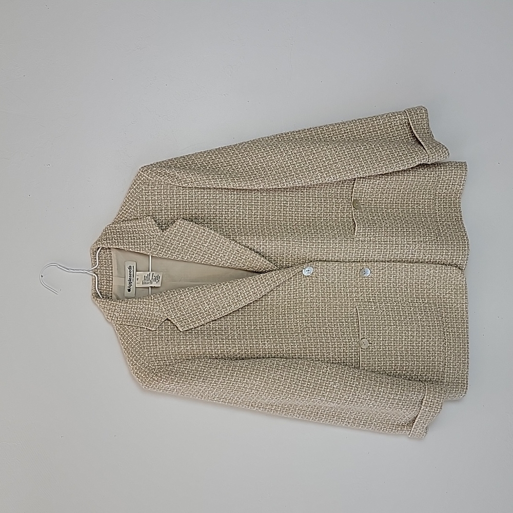 APPLESEED'S Tan Plaid Blaser Size 10
